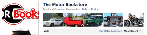 The Motor Bookstore features images sent by fans.