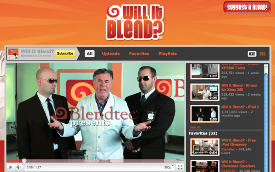 Blendtec's videos drive its marketing efforts.