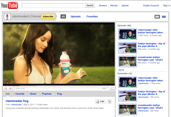 VitaminWater's videos are offbeat and entertaining.