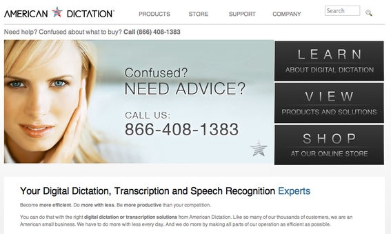 American Dictation succeeds by offering expert advise to consumers.