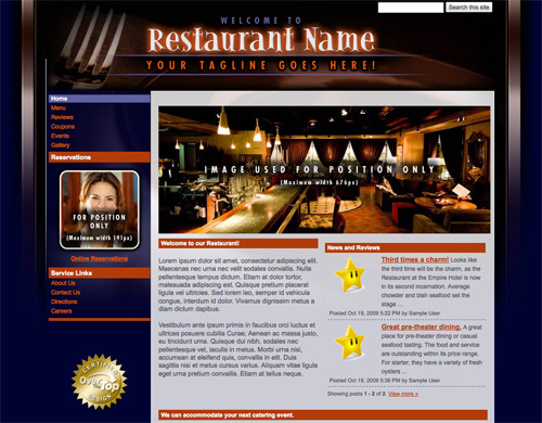 Restaurant Site Template.