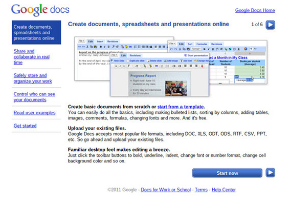 Google Docs is a full office suite for the Chromebook.