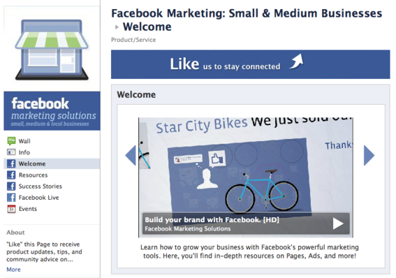 Facebook small business marketing resource.