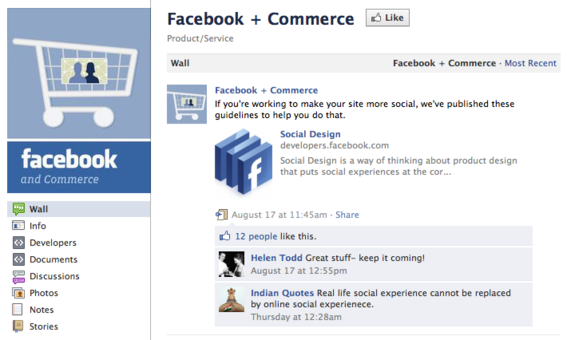Facebook + Commerce is an educational resource for ecommerce developers and retailers.
