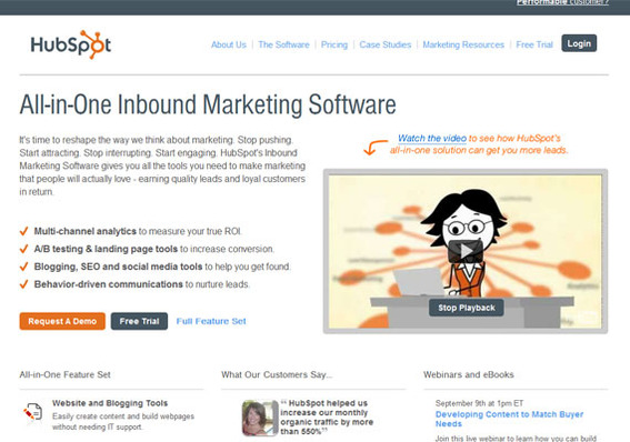 Hubspot offers a broad range of tools.
