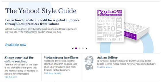 The Yahoo! Style Guide is a good choice for ecommerce businesses.