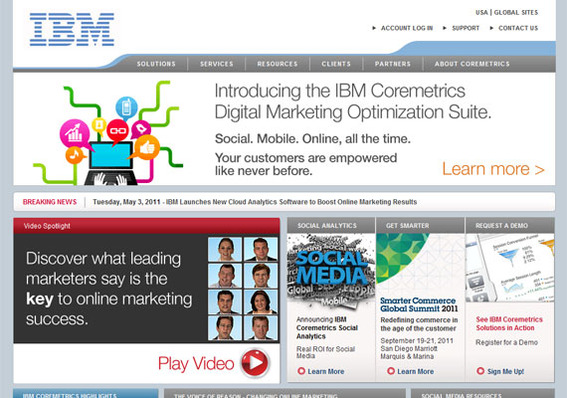IBM Coremetrics is an enterprise-level solution that offers far more than just counting site visitors.