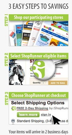 Joining a free shipping program, such as ShopRunner's, can encourage repeat customers.