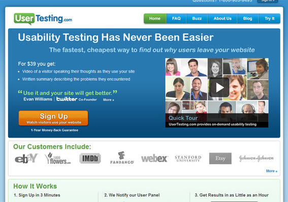UserTesting.com helps determine how customers interact with a website and, thereby, helps to improve sales.