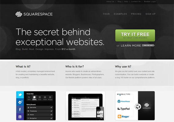 Squarespace is a good platform for blog authors will little technical expertise.