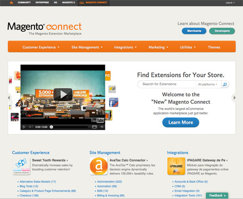 Magento Connect.