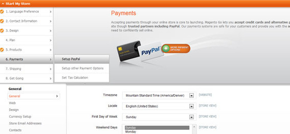Magento Go PayPal integration makes it easy to take orders.