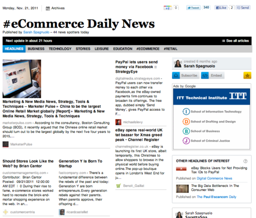 Sarah Spagnuolo's paper shares news of interest to ecommerce merchants.