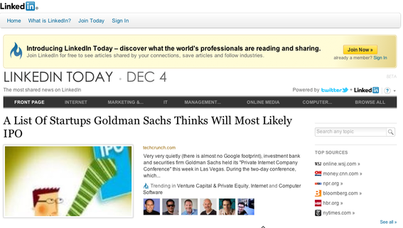 "LinkedIn Today" can help merchants track news related to their businesses.