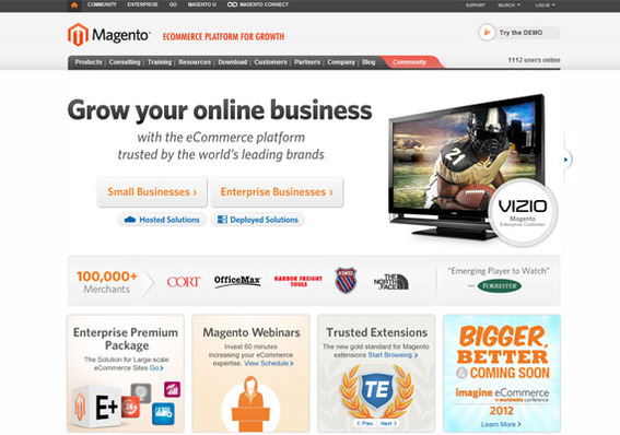 With more than 100,000 merchants on its platform, Magento is one of the most popular ecommerce solutions.