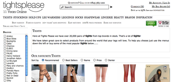 Spelling "Tights" as "Tihgts" on the product detail page harmed that product's conversion rate.