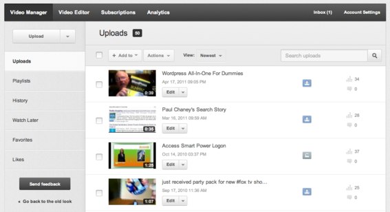 The new Video Manager is a self-contained dashboard for uploading and organizing videos.