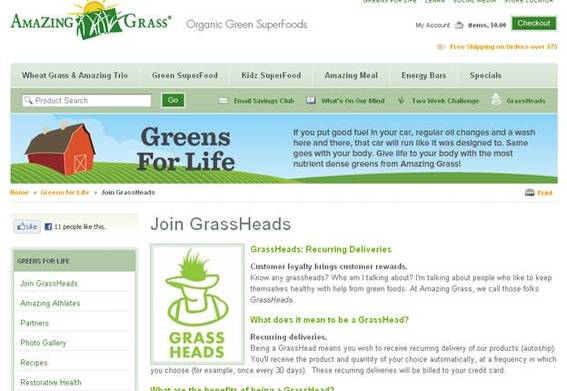 The GrassHead auto-ship program offers additional benefits to members.