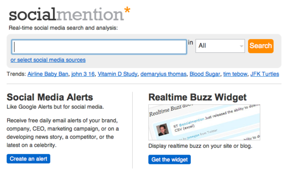 SocialMention is a free social media monitoring tool.