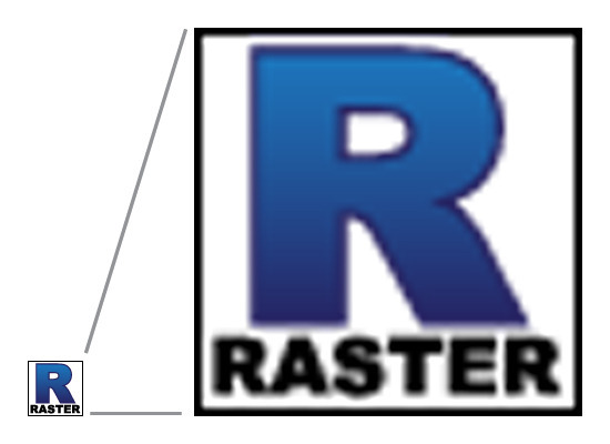 Raster images cannot scale without loss of quality.