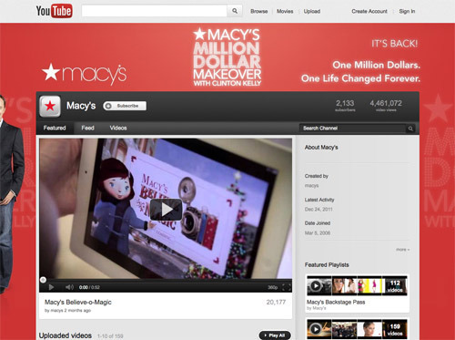 Macy’s YouTube channel.
