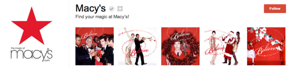 Macy's uses photos to support its Believe campaign.
