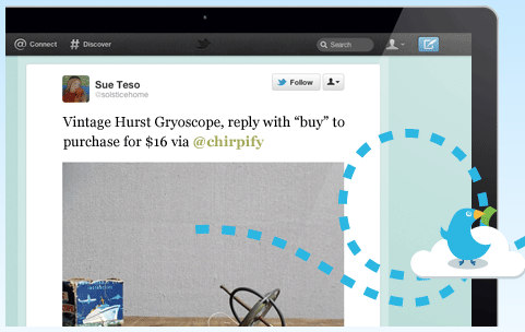 Example of a Chirpify Tweet.