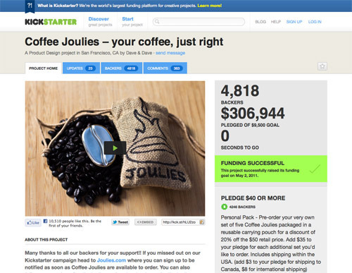 What are coffee joulies?