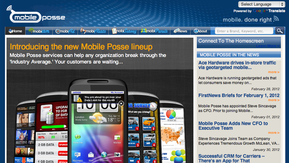 MobilePosse sends advertisements from its affiliate partners via cell phones.