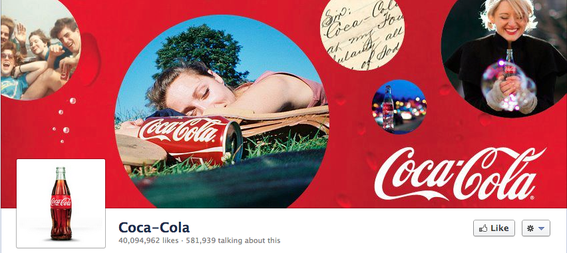 Coca-Cola's Timeline cover photo.