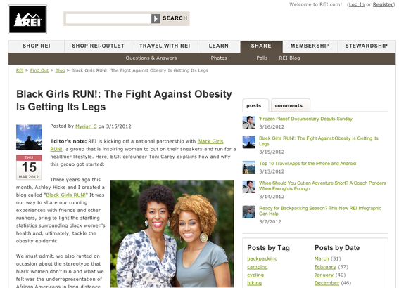 The REI blog title gets attention because readers are not used to retailers talking about race