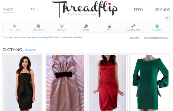 Threadflip is similar to Etsy, but focuses on women's clothing.