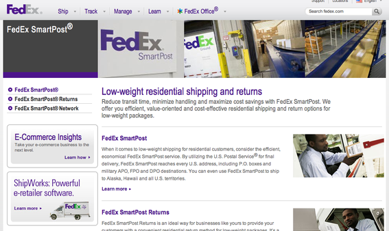 FedEx SmartPost utilizes the USPS for "final mile" delivery, to every U.S. address.