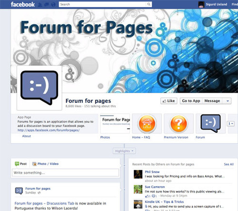 Forum For Pages on Facebook.