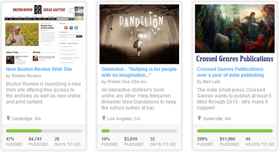 Crowdfunding sites are a good way to finance a project while gaining community involvement.