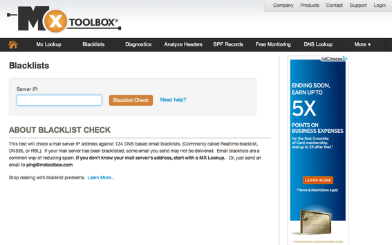 MXToolBox can help you determine if your IP address is on a blacklist.