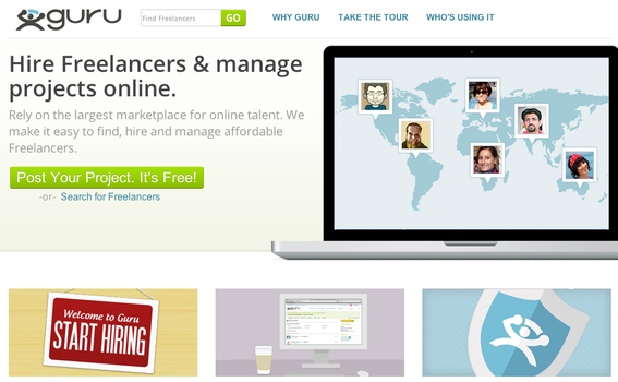 Sites such as Guru.com help entrepreneurs locate freelance, outsourced talent.