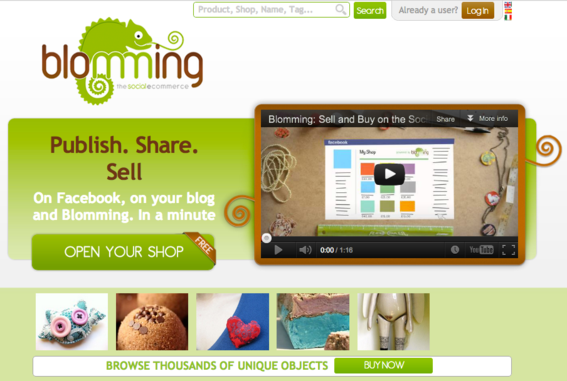 Blomming shops can be set up on blogs and Facebook pages.