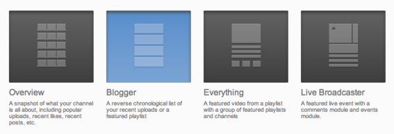 The Featured tab contains four different Channel templates.