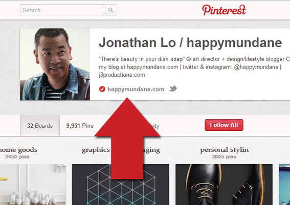 Verified websites allow businesses to include a URL on their profile pages that Pinterest users know they can trust.