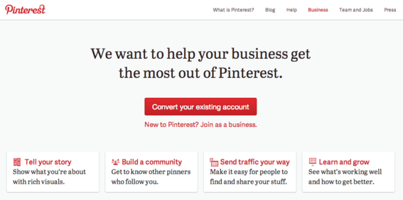 Pinterest recently launched business accounts.