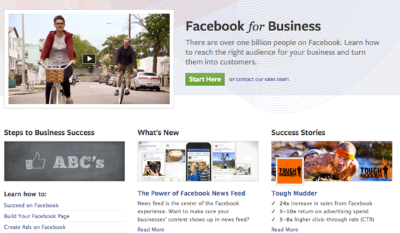 Facebook for Business has educational resources and information.