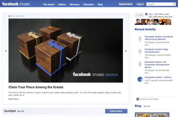 Facebook Studio is designed for agency use.