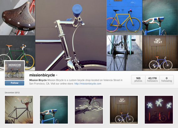 Web profile of Mission Bicycle.