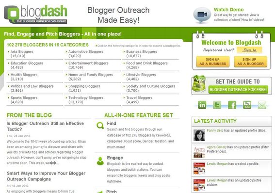 Blogdash can help you obtain product reviews from bloggers.