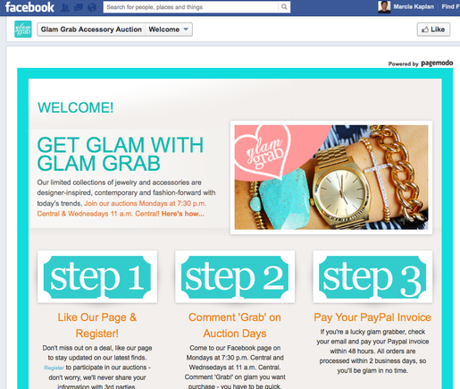 Glam Grab, a jewelry retailer, uses Soldsie.