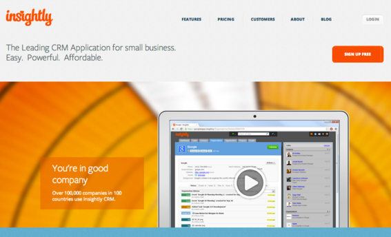 Insightly connects with social media, Gmail, Google Apps, and Google Drive.