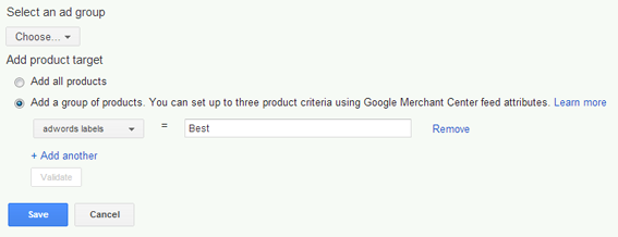 AdWords Ad Groups can also be used in your Google Shopping campaign.