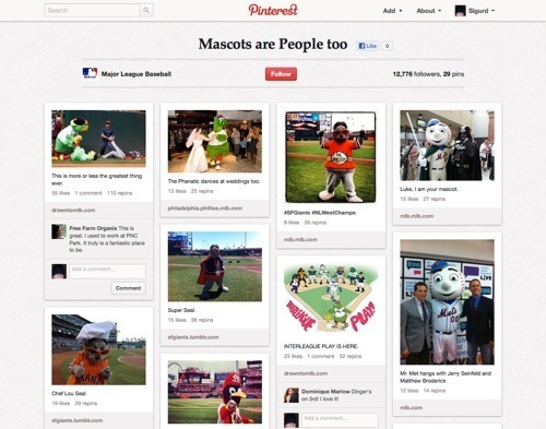 Mascots Are People Too Board by Major League Baseball.