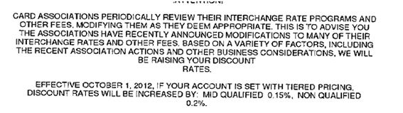 Credit cart rate change notice example.